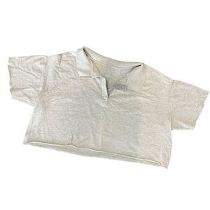 aerie cropped collared shirt